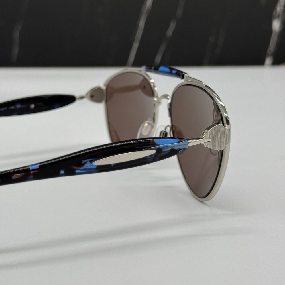 NEW BURBERRY BE3160 1005/73 SILVER BLACK UNISEX SUNGLASSES BURBERRY BE3160 10057 - Picture 9 of 12